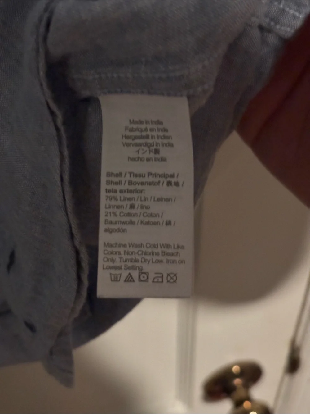 J. Crew Light Blue Short-Sleeve Linen Button-Down Shirt